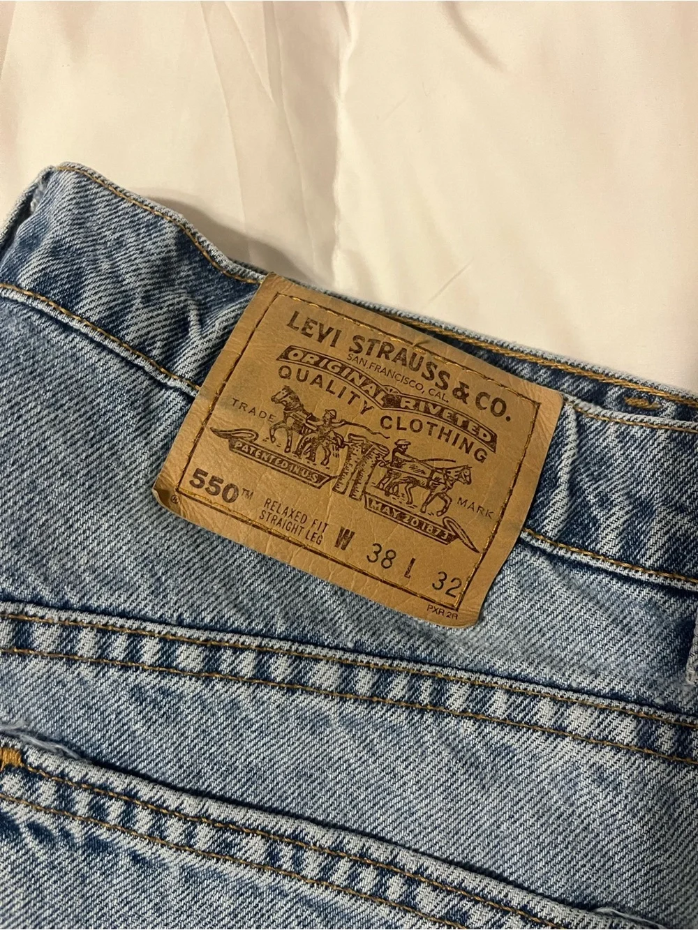 Lot of 3 VTG ‘97 Orange Tab Levi's 550 Relaxed Fit Denim Jeans 38x32
